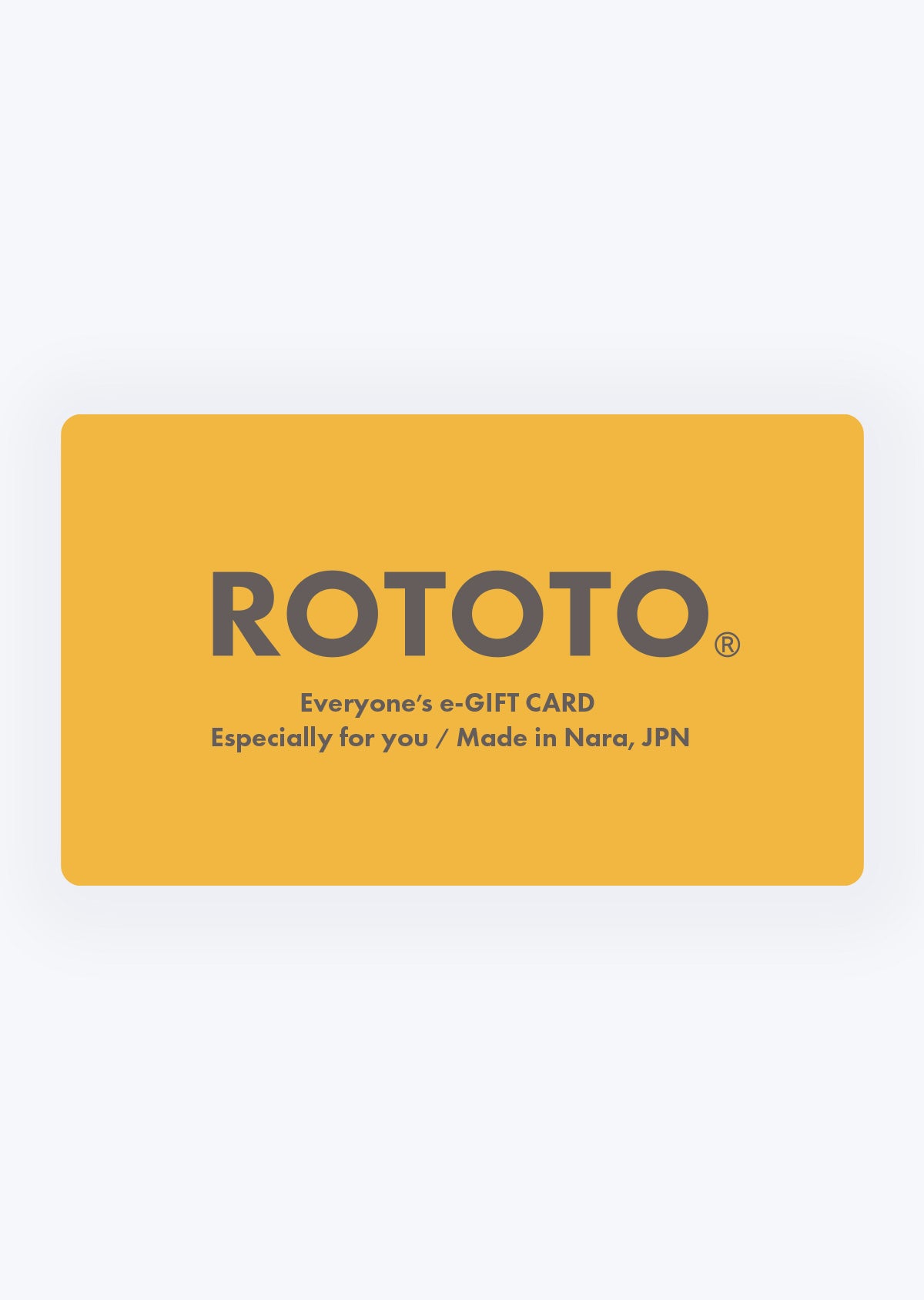 ROTOTO e-GIFT カード